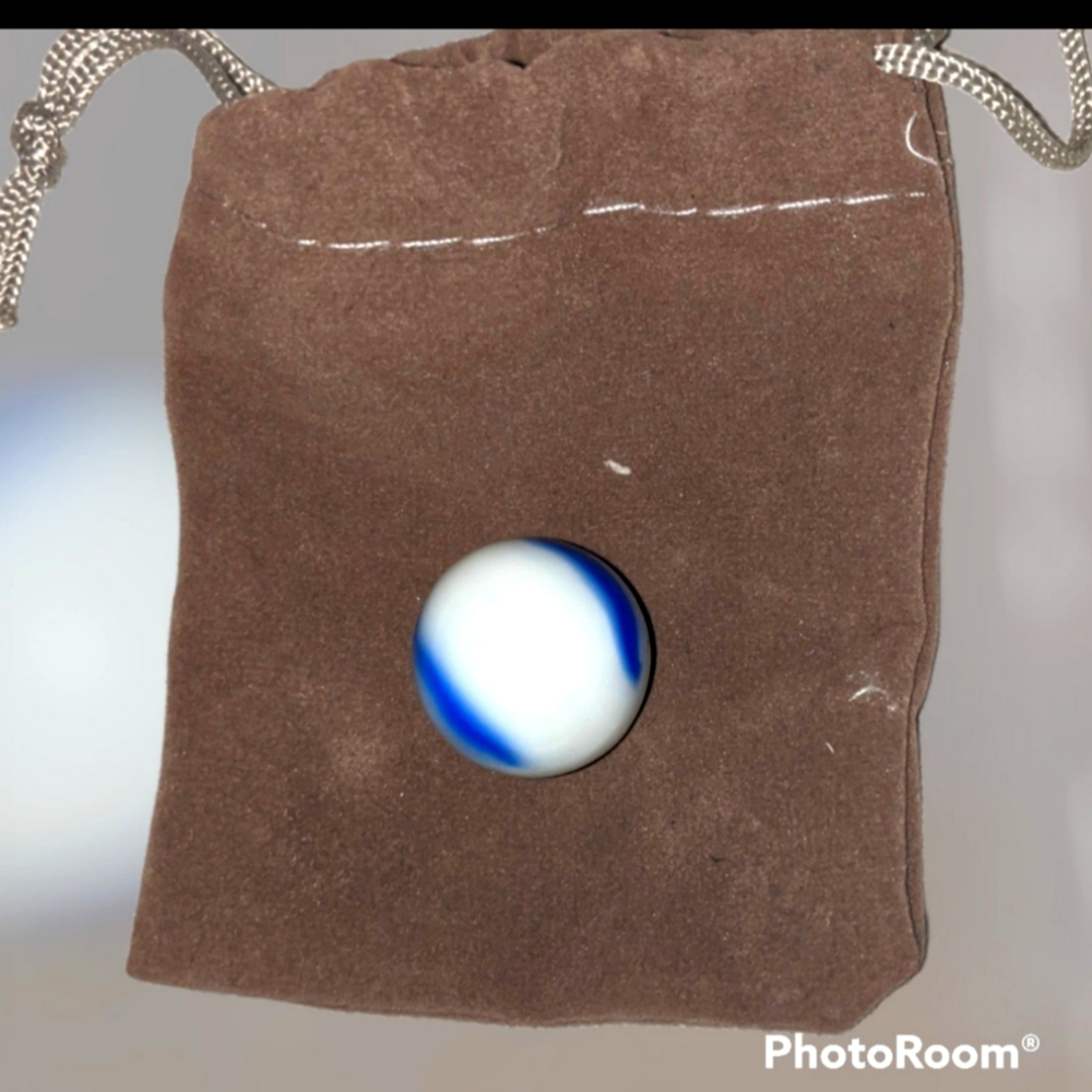 Vintage Blue And White Swirl Marbles